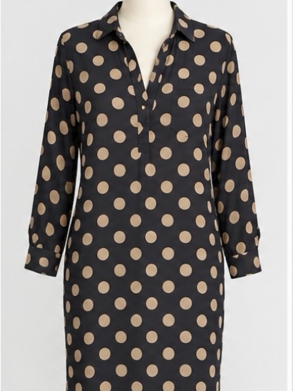 J Crew Bungalow Maxi Popover Dress in Dot Linen